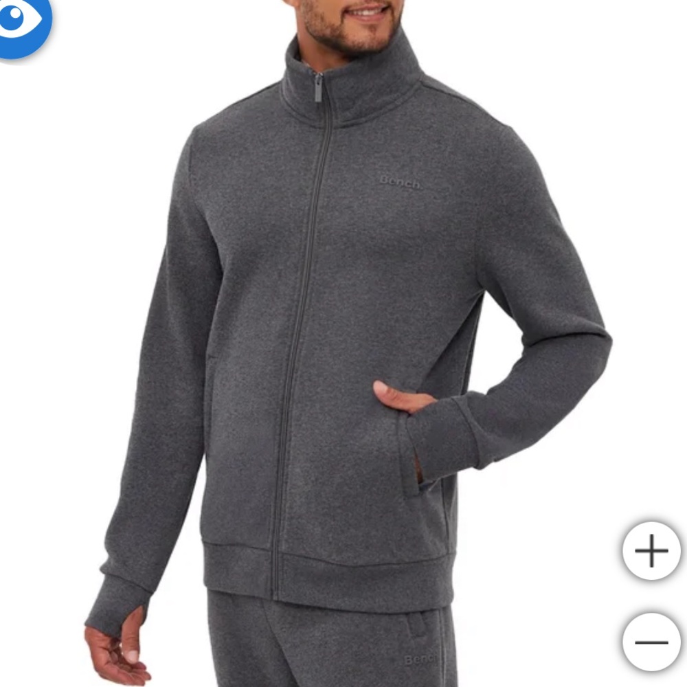 Bench Men's Full Zip Fleece Jacket - Gray